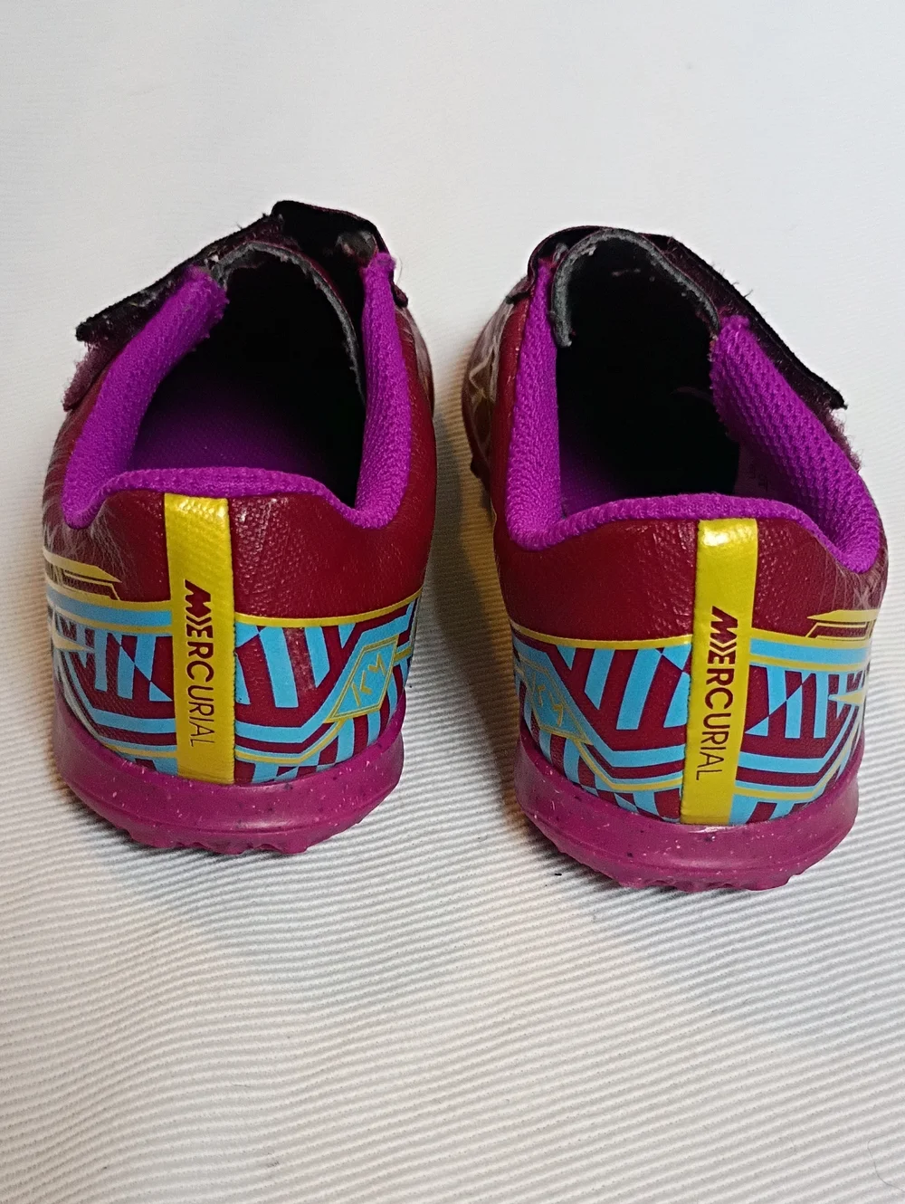 Nike Mercurial Kids Toddler Athletic Sneaker In Maroon And Gold